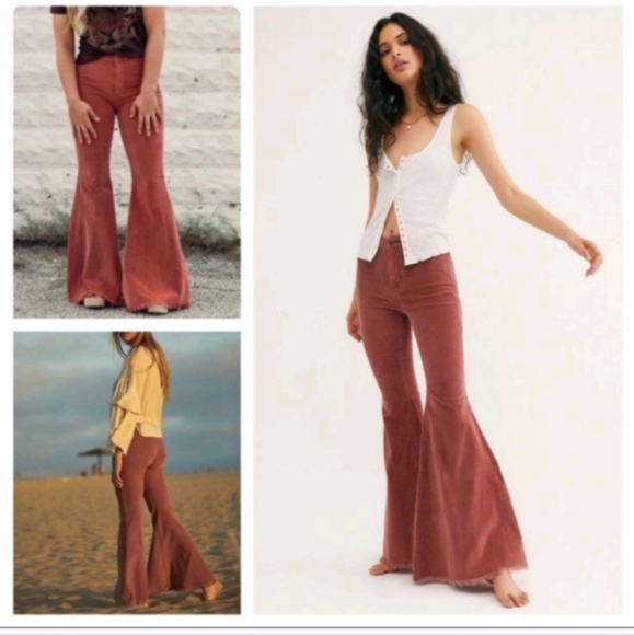 Free People Just Float Corduroy Flare Pants Sz  27 - Picture 1 of 10